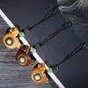 Colgante de Caballo del Zodiaco Tallado en Madera de Ébano y Azufaifo, Rueda de Hilar Caballo Pequeño, Adorno Colgante de Madera Bendecido Inmediatamente, Colgante de Caballo Tallado en Madera