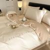 Luxo Leve Conjunto de Cama de Algodão de Fibra Longa com 60 Fios Conjunto de Quatro Peças Algodão Puro Bordado Lençol de Cama Capa de Edredom Têxteis Domésticos de Nantong Conjunto de 4 Peças