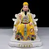 Estatua de mármol blanco del Emperador de Wenchang, estatua del ser celestial Wenqu Xingjun, decoración de escritorio para la entrada del hogar para la adoración de Wenqu Xingjun
