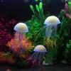 Set de decoración para acuario de peces, medusas artificiales, coral, plantas acuáticas, medusas falsas flotantes fluorescentes, tamaños grande y pequeño