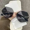 Novos Óculos de Sol Poligonais Sem Aro de Metal, o Mesmo Estilo da Celebridade da Internet, Óculos de Sol Femininos, Óculos de Sol Anti-UV para Mulheres