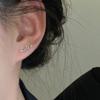 Buscando Tesouros~Brincos de Cobra em Formato de Coração para Mulheres, Estilo Minimalista, Brincos Simples e Pequenos, Acessórios Elegantes para Orelha