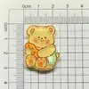 Acrílico Pequeno Fresco Desenho Animado Fofo Patch Urso Manteiga Grampo de Cabelo Broche Fivela de Sapato Material Acessórios de Joalheria DIY