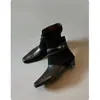 Primeiro Encontro Ji Botas Curtas Quadradas Retrô Femininas Outono Inverno Novo Estilo Botas Martin de Temperamento Botas com Salto Escondido Botas Emagrecedoras