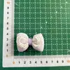 Tecido Bordado de Renda Doce de Início de Primavera Laço Estilo Fresco Preenchido com Algodão Acessório de Cabelo 3D Broche Acessórios para Roupa Sapato e Chapéu