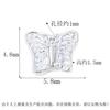S925 Plata Esterlina Mini Mariposa Cuentas Pasantes, Moderno y Versátil Plata Blanca Plata Lisa DIY Accesorios de Joyería para Pulsera