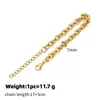 Pulsera de Acero Inoxidable con Galvanizado al Vacío de Oro de 18 Quilates, Estilo Europeo y Americano, Cadena Cubana Unisex, Accesorio de Mano Simple y Versátil, Joyería que No se Desvanece