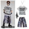 Roupas Infantis Tendência Street Dance Hip-Hop Largos Fatos para Meninos Hiphop Marca Tendência Roupas Infantis Roupas de Performance de Dança para Meninas Verão