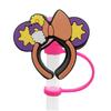 Diadema de Mickey Gorra de Paja Colorida Cubierta de Paja de Dibujos Animados Lindos Tapón de Polvo para Popote de Silicona Venta Directa de Fábrica