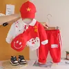 Estilo Novo de Primavera Conjunto de Duas Peças com Gola Chinesa Manga Longa para Meninos Estilo Chinês Terno Casual Manga Longa para Bebê Venda Direta da Fábrica