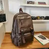 Mochila Escolar Retro para Estudiantes Universitarios Masculinos Japonesa Versátil de Gran Capacidad Mochila para Estudiantes de Secundaria Mochila para Computadora de Viaje Moderna
