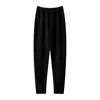Pantalones Largos de Cachemira para Mujer Color Sólido Ropa Interior Deportivos Elásticos tipo Jogger Cintura Alta Ajustados Leggings para Otoño e Invierno