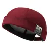 Sombrero de piel de melón sin ala con etiqueta de tela de nuevo estilo para primavera y otoño, para hombres y mujeres, estilo hip-hop coreano, estilo callejero, estilo retro