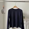 Capa base esencial para principios de primavera: Camiseta Básica Versátil de Manga Larga de Algodón para Mujer con Cuello Redondo, Adecuada para Usar en Capas y Uso a Largo Plazo