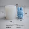 Molde Série Coelho Silicone Coelho Vela Perfumada Gesso Cola Ornamento Molde Animal de Desenho Animado Molde de Silicone