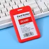 Porta Credencial Transparente de Doble Cara Tarjeta de Acceso de Fábrica Tarjeta Escolar de Estudiante Tarjeta de Comedor Insignia de Trabajo Insignia
