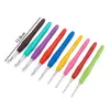Crochê de Cabeça Única Tpr Silicone Crochê Grande Versão Estendida Cabo Macio Sólido Feito à Mão Ferramenta de Tricô DIY Crochê de Alumínio Atacado