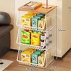 Estante de Almacenamiento para Cocina, Estante Móvil de Varias Capas para Snacks y Juguetes para Sala de Estar, Canasta para Encimera para Frutas, Verduras y Condimentos