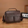Bolsa de Hombro de Cuero Suave de Moda Transfronteriza para Negocios, Bolso Cruzado Multifuncional de Moda, Mochila Resistente al Desgaste para Hombre, Estilo Horizontal, Venta al por Mayor