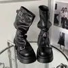 Botas Martin versátiles de suela gruesa color café para mujer, nuevas de otoño e invierno 2026, botas vintage de media caña estilo Maillard
