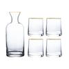 Personalizado vidro de água fria chaleira conjunto cristal fria chaleira de água doméstica de grande capacidade fria garrafa branca trapezoidal copo de água atacado