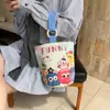 Bolso de Lona 2026 Modelo Nuevo Bolso Cubo de Gran Capacidad Bolso Tote en Blanco para DIY Bolso de Tela Simple Venta al por Mayor