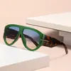 Óculos de sol aviador estilo europeu e americano de alta qualidade, estilo retrô moderno, proteção UV, óculos de sol transfronteiriços para mulheres.