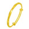 Pulseira Torcida de Casamento para Noiva, Pulseira Torcida Push-Pull com Galvanoplastia a Vácuo, Pulseira com Padrão Torcido, Pulseira Torcida Gankun