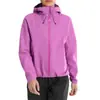 Nueva Chaqueta Hardshell Ligera para Exteriores con Capucha, Cortavientos e Impermeable, Patrón de Escamas de Pescado, Costuras Completamente Selladas para Mujer, Chaqueta de Montañismo