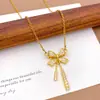 Collar Estilo Nuevo Collar de Lazo de Cinta Accesorios para Mujer Estilo Ins Sentido de Diseño de Nicho Moda Versátil Cadena para Clavícula para Mujer