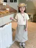 (Colección de Verano) Atuendos de Verano para Niñas Estilo Delgado Ropa Infantil Clase a Chaleco Pantalones Tops Faldas para Bebé Niña