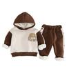 Ropa para Niños Yihui Traje de Terciopelo para Niños Sudadera con Capucha para Niños Otoño e Invierno Ropa de Invierno Ropa para Bebés Hombres y Mujeres