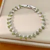 Pulsera con cierre de óvalo de circonita, sensación de lujo discreto de alta gama, exquisita y elegante, joyería versátil para el día a día al por mayor