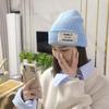 Gorro de Lana Callejero Frito Dulce Lindo Gorro Melón Popular en Internet para Hombres y Mujeres Otoño e Invierno Gorro Tejido Coreano Simple Gorro Tejido