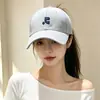 Gorra de Béisbol de Cola de Caballo Alta de Nuevo Estilo para Primavera y Verano para Mujer, Estilo Coreano Ins, con Parte Superior Abierta, Bordada, Transpirable, Protector Solar
