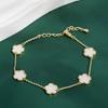 Pulsera Transfronteriza de Flor de Cinco Pétalos Caliente para Mujer Diseño Nicho Pulsera de Pétalos de Alta Gama Personalizada Sencilla para Combinar con Todo Joyería de Mano
