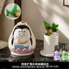 Pedra difusora de aroma de Buda versão Q, óleo essencial para quarto, uso doméstico criativo, fragrância premium duradoura, ornamento de mesa de cristal com flor seca