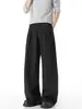 Pantalones casuales nuevos de alta gama de color liso de moda para hombre, pantalones holgados de pierna ancha estilo Hong Kong, fluidos y con caída, para hombres y mujeres