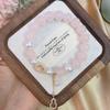 Nuevo Pulsera de Cristal Rosa con Cuentas Lujo Ligero Nuevo Estilo Chino Diamante Calabaza Estrella de Amor Pulsera para Hombres Pulsera Dulce