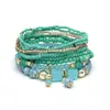 Pulseras Bohemias Multicapa Más Vendidas Transfronterizas, Joyería de Viaje Personalizada con Cuentas de Turquesa, Pulseras Europeas y Americanas, Accesorios de Mano de Comercio Exterior