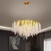 Lujoso candelabro de cristal de alta gama estilo italiano para sala de estar, dormitorio, comedor de villa, pasillo de hotel y sala de exposiciones
