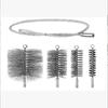 Cepillo de Alambre para Tuberías, Cepillo para Eliminación de Óxido en Conductos de Calderas, Cepillo para Limpieza de Agujeros Internos, Cepillo para Limpieza Industrial de Tuberías con Interfaz de Rosca, Cepillo para Chimeneas
