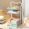 Estante vertical de vários níveis para livros de mesa de estudante, organizador de classificação por matéria, organizador de espaço de mesa de dormitório