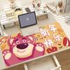Mouse Pad de Menina Fofa Coração Morango Urso Rato Tapete Grande para Mesa de Computador Tapete de Jogo Antiderrapante Borda Travada Espessado Tapete de Mesa para Lan House