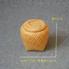 Recipiente de Chá Tradicional de Bambu Feito à Mão, Cesta Rústica de Armazenamento, Caixa de Presente de Chá Liubao Estilo Nórdico, Recipiente de Armazenamento de Chá