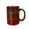 Caneca de cerâmica cozida em forno, best-seller transfronteiriço da Amazon, formato de tambor de óleo, 430ml, segura para alimentos