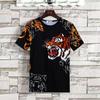 Camisa Masculina de Verão Casual Esportiva Roupa de Verão Solta Seda de Gelo Fina Moderna Combinando Bonita Moderna Individualidade Estampada