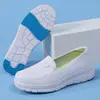 Zapatos de Enfermera para Mujer en Stock, Otoño, Suela Blanda, Transpirables, Antideslizantes, Huecos, Cuero Genuino, Zapatos de Trabajo Médicos, Comercio Exterior Transfronterizo, Dropshipping