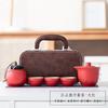 Juego de Té Kung Fu de Lujo Ligero Juego Pequeño Portátil Cerámica Gruesa Jiangshan Exterior Taza Express Regalo de Acompañamiento de Negocios Venta al por Mayor Impresión