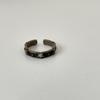 Anillo Abierto Plateado Apilado Retro Estilo Ins Punk Oscuro Elegante Industria Pesada Simple Estrella Anillo de Pareja